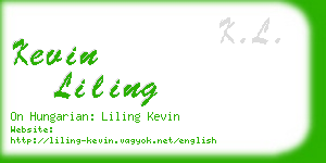kevin liling business card